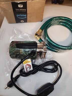 Water Transfer Pump 115V, 330 GPH – Portable Pump w/ Hose for Pool, Barrel, Tank